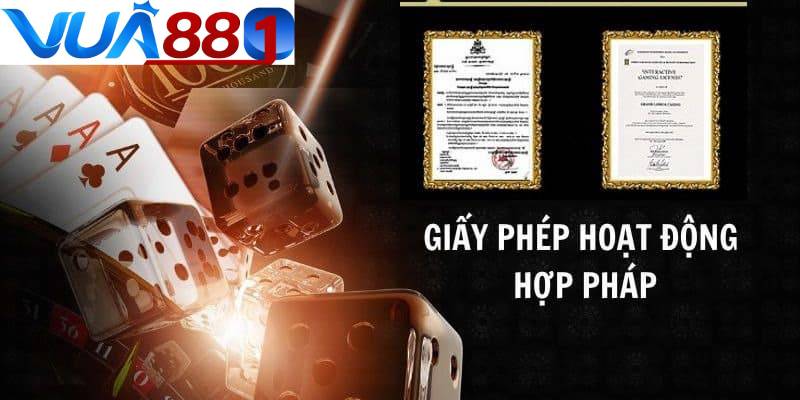 VUA88 được tổ chức uy tín cấp giấy phép hoạt động minh bạch
